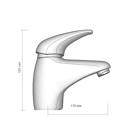 Ottone Meloda Cupole Μπαταρία Νιπτήρα Χρωμέ Art 9571