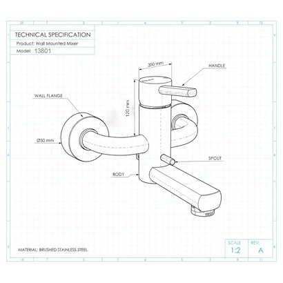 Franke Ozone Μπαταρία Λουτρού Χρωμέ-Ματ 13801
