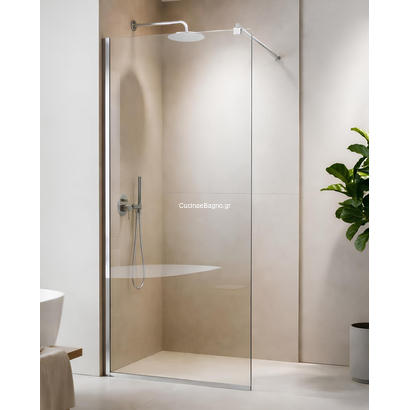 Tema Walk-In Slim Profil 100x195cm Κρύσταλλο Σταθερό Διάφανο 8mm