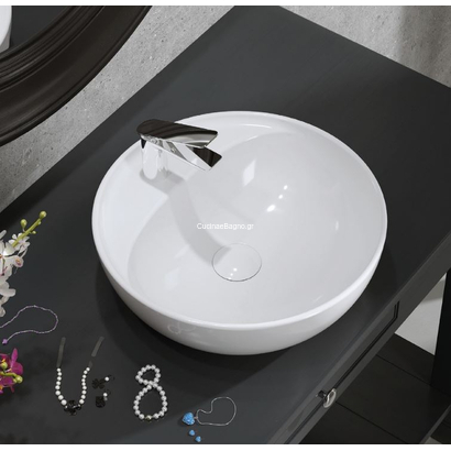 TOLEDOMIX Φ40 Νιπτήρας Επιτραπέζιος Λευκό Γυαλιστερό