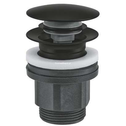 Grohe Μαύρη Βαλβίδα Νιπτήρα με Υπερχείλιση Black Matt 1024642430