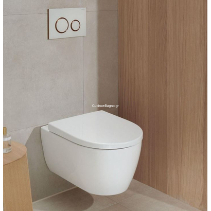 Geberit Icon Turboflash 53cm Λεκάνη Κρεμαστή Με Κάλυμμα Soft Close Wrapover