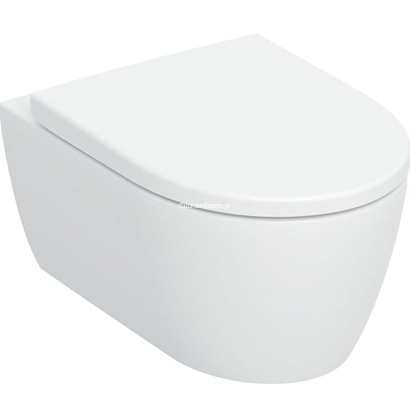 Geberit Icon Turboflash 53cm Λεκάνη Κρεμαστή Με Κάλυμμα Soft Close Wrapover