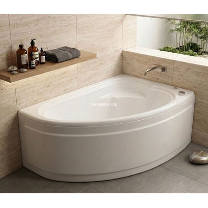 Sanitec 505 Claudia 165x95 Ασύμμετρη Ακρυλική Μπανιέρα
