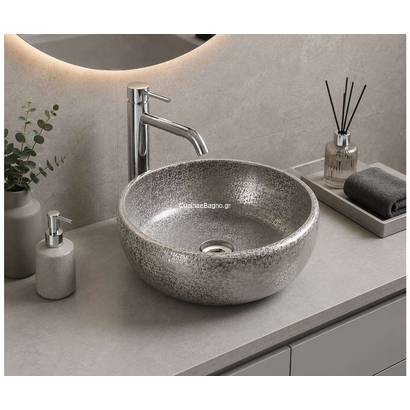 Ceramita Dubai Chrome Φ41 Νιπτήρας Πορσελάνης Επιτραπέζιος