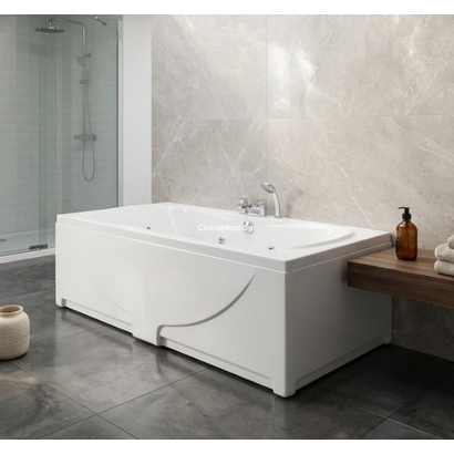 Sanitec 545 Iris 180x80 Ευθύγραμμη Ακρυλική Μπανιέρα