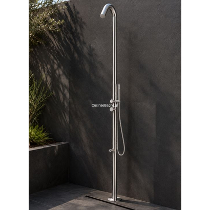 Στήλη Ντους Εξωτερικού Χώρου 6017 Chrome Matt Με Μίκτη INOX ΤΕΜΑ