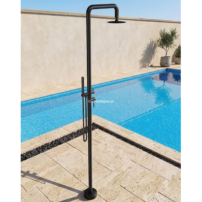 Στήλη Ντους Αναμεικτική Εξωτερικού Χώρου Inox Black Mat IMEX FLORIDA GPF008/ANG