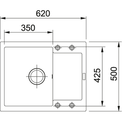 Franke Maris MRG 611-62 Slate Grey 62x50 Νεροχύτης 114.0719.547