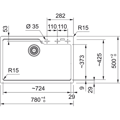 Franke Urban UBG 610-78 Slate Grey Νεροχύτης 78x50 114.0719.566