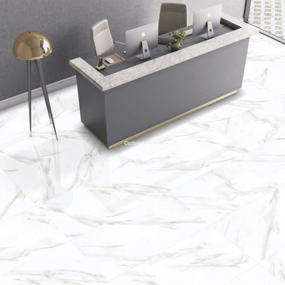 Aura Statuario Polished 60x120 Γυαλιστερό Γρανιτοπλακάκι Δαπέδου
