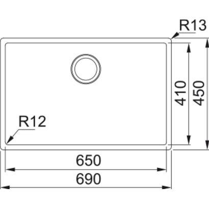 Franke Box BXX 210-65 Νεροχύτης Inox 69x45 127.0649.618