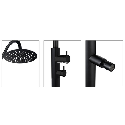 Στήλη Ντους Εξωτερικού Χώρου Inox Black Mat IMEX DAKOTA GPD003/ANG