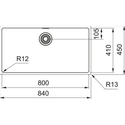 Franke Box BXX 210-80 Νεροχύτης Inox 84x45 127.0649.617