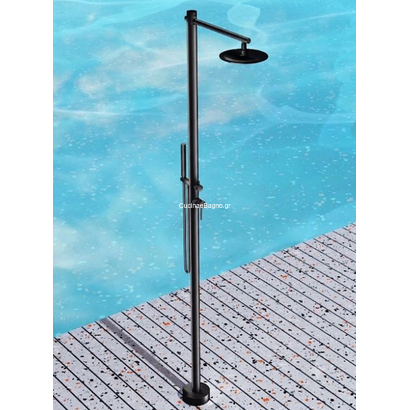 Στήλη Ντους Αναμεικτική Εξωτερικού Χώρου Inox Black Mat IMEX KANSAS GPK012/ANG