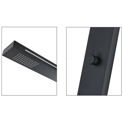 Στήλη Ντους Εξωτερικού Χώρου Inox Black Mat SENSE LED GPS016/ANG