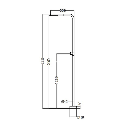 Στήλη Ντους Εξωτερικού Χώρου Inox IMEX TEXAS GPT005/AC