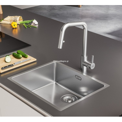 Franke Eos Neo Spray Inox Μπαταρία Κουζίνας Ντους 115.0529.207