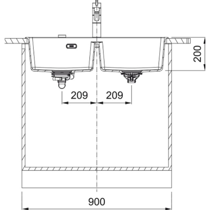 Franke Maris MRG 620-39-39 Onyx Νεροχύτης 86x50 114.0738.224
