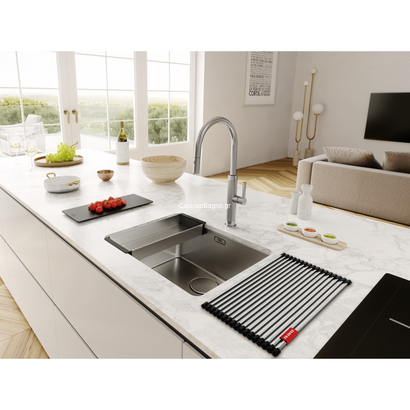 Franke Mythos Masterpiece Spray Inox Μπαταρία Κουζίνας Ντους 115.0711.554