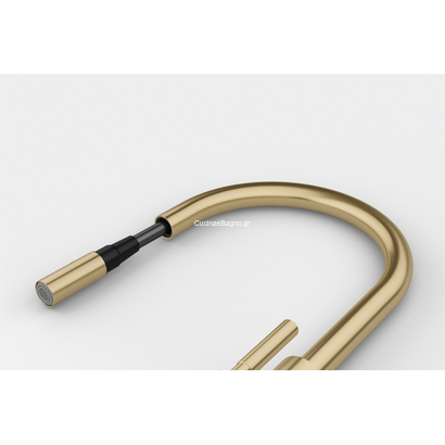 Franke Mythos Masterpiece Spray Inox Gold Μπαταρία Κουζίνας Ντους 115.0711.558