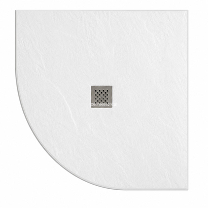 Classic Bianco 80x80 Ντουζιέρα Ημικυκλική Πέτρινη Λευκή Karag