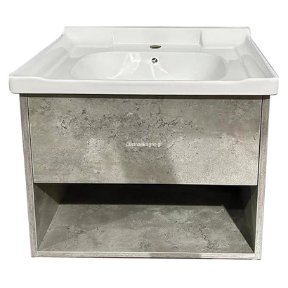 Gloria Laura Grey 60x47 Έπιπλο Μπάνιου Κρεμαστό Με Νιπτήρα set-0257