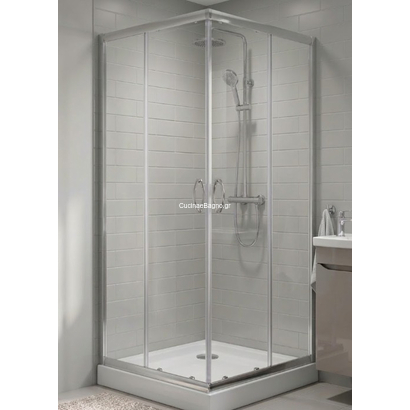 Gloria 90x90x180 Ascot Transp Καμπίνα Ντουζιέρας Τετράγωνη 90-1940