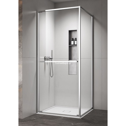 Karag 90x90x200 Cm Χρωμέ Καμπίνα Ντουζιέρας Τετράγωνη ILVA 100