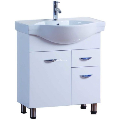 Gloria Έπιπλο Μπάνιου 70x46 cm Long Life White set-0114