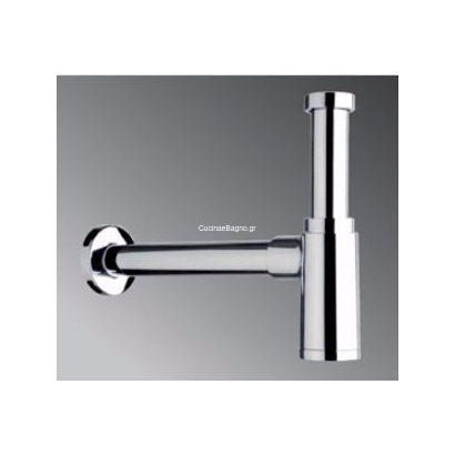 Σιφόνι Νιπτήρα Στρογγυλό Με Πώμα Καθαρισμού