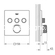 Grohe Grohtherm SmartControl 29126AL0 Brushed Hard Graphite Θερμοστατική Μπαταρία Εντοιχισμού 3 Ροών