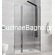 Karag Panex 600 Χρωμέ 100x190 Cm Πόρτα Ντουζιέρας Ανοιγόμενη Με 2 Σταθερά ΔΙΑΦΑΝΗ
