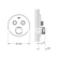 Grohe Grohtherm SmartControl 29507KF0 Phatom Matt Θερμοστατική Μπαταρία Εντοιχισμού 2 Ροών