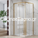 Karag Santorini 100 Gold 100x100x200 cm Καμπίνα Ντουζιέρας Τετράγωνη ΔΙΑΦΑΝΟ