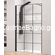 Karag Nero 5 Porta Black 134x200 cm Κρύσταλλο Ντουζιέρας Ανοιγόμενο FRAME