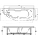 Sanitec 537 Monica 170x80(85) Ασύμμετρη Ακρυλική Μπανιέρα