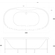 Sanitec 543 Sylvia 180x90 Επικαθήμενη Ακρυλική Μπανιέρα Ελεύθερης Τοποθέτησης