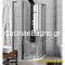 Karag Panex 200 Χρωμέ 80x80x190 Cm Καμπίνα Ντουζιέρας Ημικυκλική Ανοιγόμενη ΔΙΑΦΑΝΗ