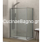 Karag Caraibi 100 Inox 80x120x190 Cm Καμπίνα Ντουζιέρας Ορθογώνια