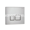 Siamp 111981 Square Brillant Chrome Πλακέτα Χειρισμού Καζανακιού 3/6 lit