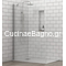 KARAG FREE-1 Inox 100x190 Κρύσταλλο Σταθερό Ντουζιέρας Με Αντηρίδα ΔΙΑΦΑΝΟ