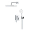 Grohe Cubeo 1053360000 Χρωμέ Σετ Εντοιχισμού Ντουζιέρας 2 Εξόδων